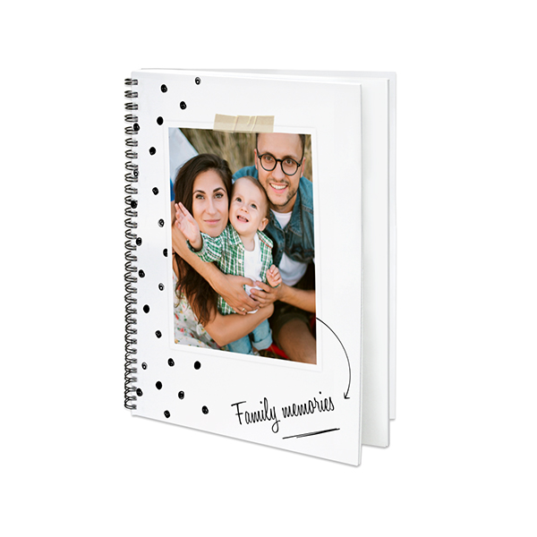 Fotoboek L staand spiraalbinding