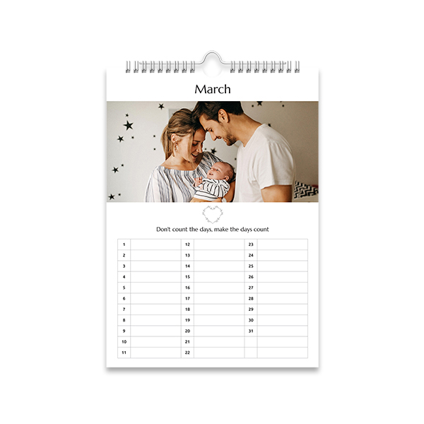 Födelsedagskalender A4 Födelsedagskalender A4