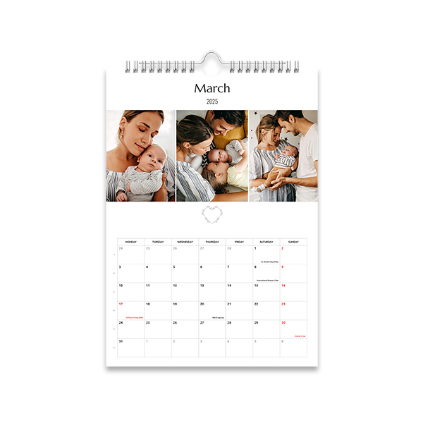 Vægkalender A4 Stående