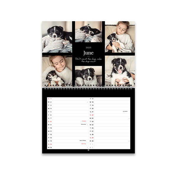 Vægkalender dobbeltsidet Vægkalender dobbeltsidet