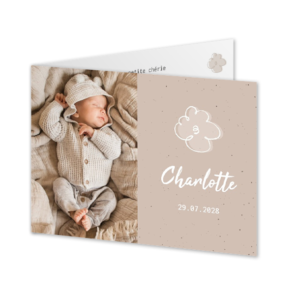 Faire-part rectangulaire 2 volets (14,3 cm x 10 cm) Faire-part rectangulaire 2 volets (14,3 cm x 10 cm)