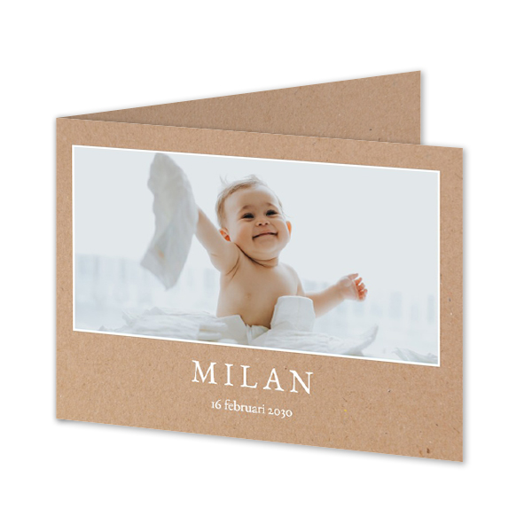 Geboortekaart Gevouwen Standaard (14,3 cm x 10 cm) Geboortekaart Gevouwen Standaard (14,3 cm x 10 cm)