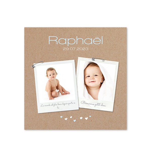 Faire-part carré (14,3 cm x 14,3 cm) Faire-part carré (14,3 cm x 14,3 cm)