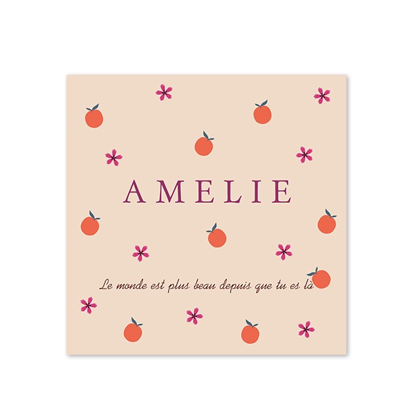 Faire-part carré (14,3 cm x 14,3 cm) Faire-part carré (14,3 cm x 14,3 cm)