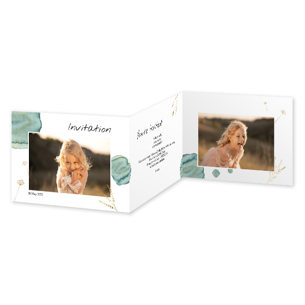 Faire-part 3 volets Paysage 14,3 x 10 cm Faire-part 3 volets Paysage 14,3 x 10 cm
