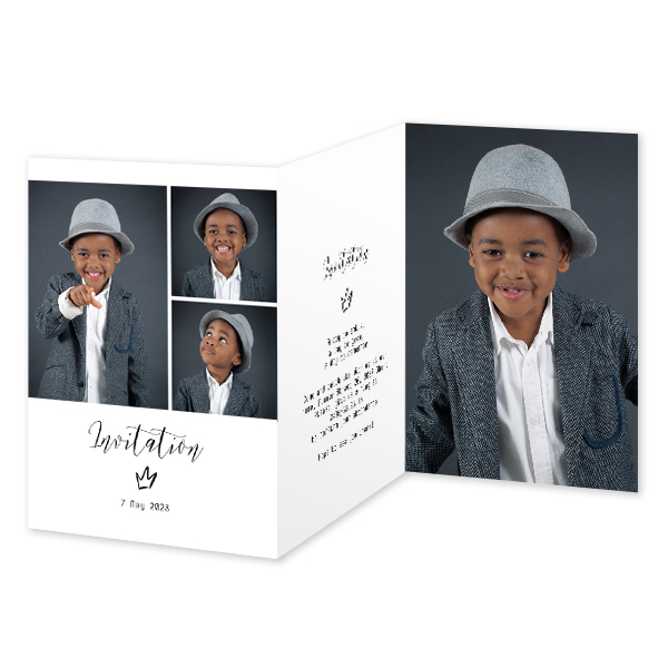 Faire-part 3 volets Portrait 10 x 14,3 cm Faire-part 3 volets Portrait 10 x 14,3 cm