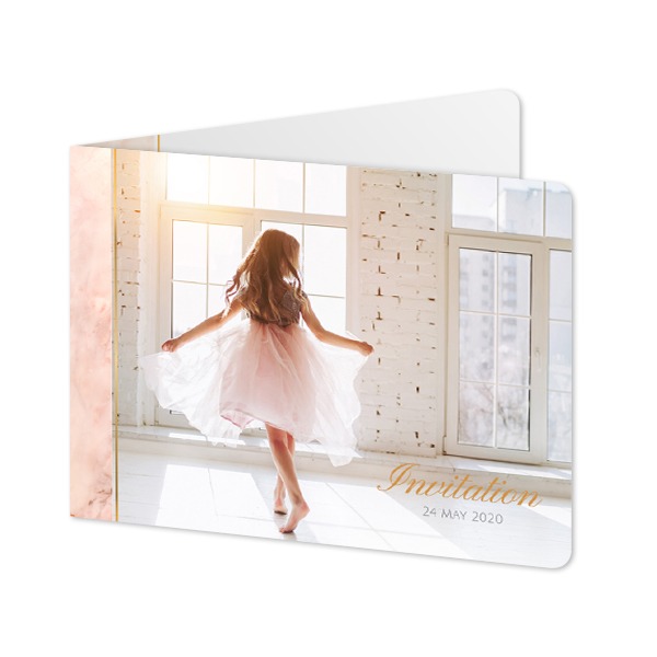 Foldede Fotokort landskab runde hjørner 14,3 x 10 cm