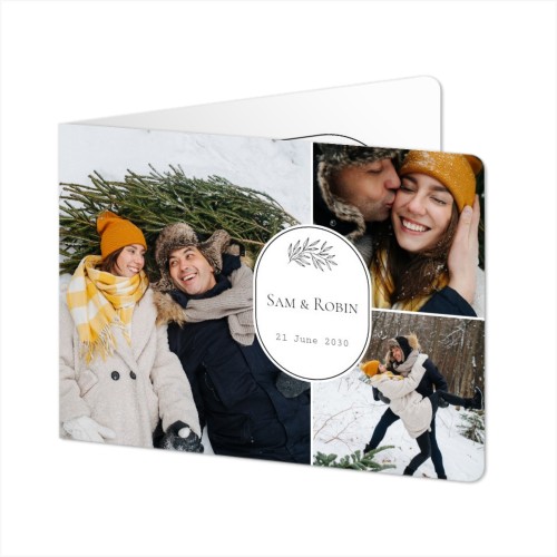 Foldede Fotokort landskab runde hjørner 14,3 x 10 cm