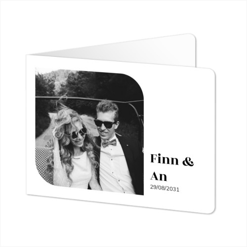 Foldede Fotokort landskab runde hjørner 14,3 x 10 cm