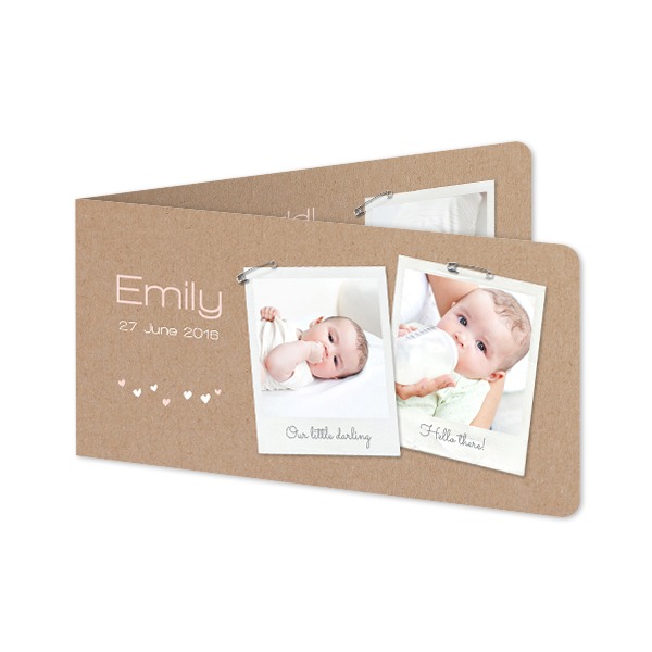 Folded Card Panoramic landscape rounded corners 19,6 x 9,3 cm