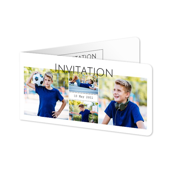 Folded Card Panoramic landscape rounded corners 19,6 x 9,3 cm