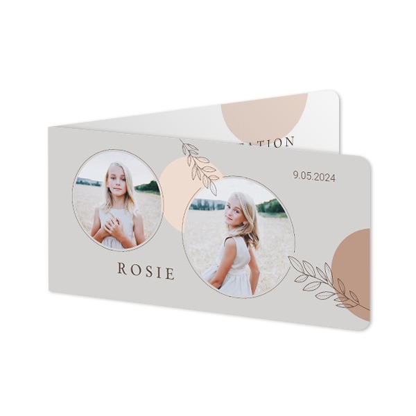 Folded Card Panoramic landscape rounded corners 19,6 x 9,3 cm
