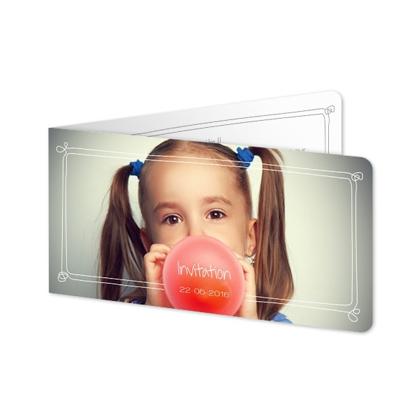 Foldede Fotokort Pano liggende runde hjørner 19,6 x 9,3 cm
