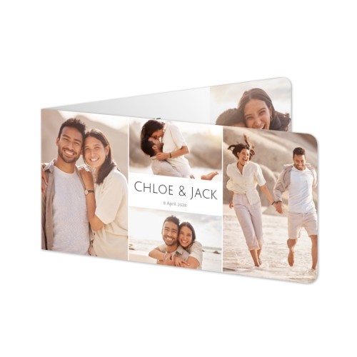 Folded Card Panoramic landscape rounded corners 19,6 x 9,3 cm