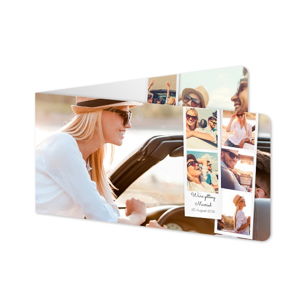 Folded Card Panoramic landscape rounded corners 19,6 x 9,3 cm