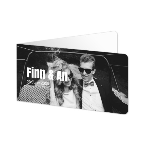 Folded Card Panoramic landscape rounded corners 19,6 x 9,3 cm