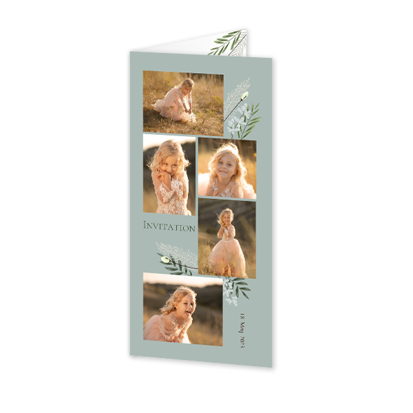 Folded Card Panoramic Portrait 9,3 x 19,6 cm