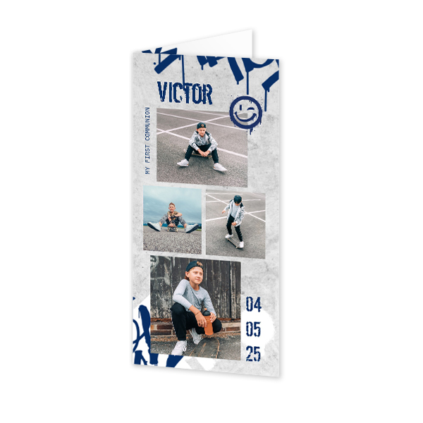 Faire-part 2 volets Pano portrait 9,3 x 19,6 cm