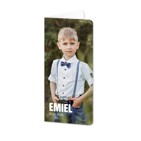 Folded Card Panoramic portrait rounded corners 9,3 x 19,6 cm