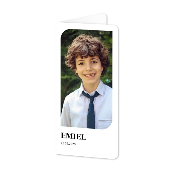 Folded Card Panoramic portrait rounded corners 9,3 x 19,6 cm