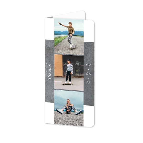 Doble Fotokort Pano stående runde hjørner 9,3 x 19,6 cm
