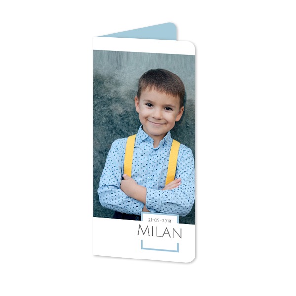 Faire-part 2 volets Pano portrait coins arrondis 9,3 x 19,6 cm