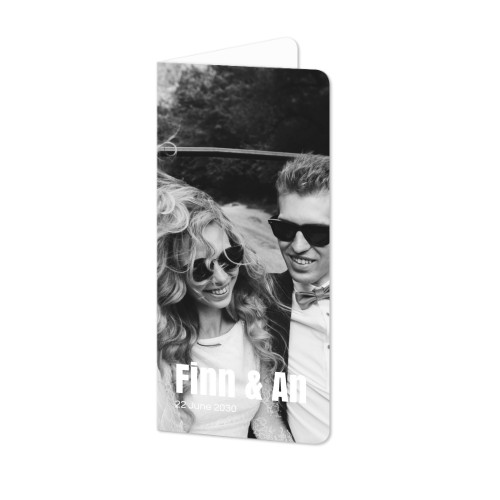 Folded Card Panoramic portrait rounded corners 9,3 x 19,6 cm
