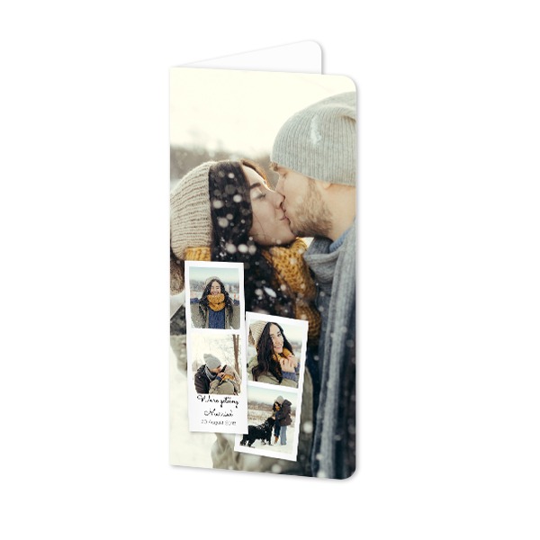 Folded Card Panoramic portrait rounded corners 9,3 x 19,6 cm
