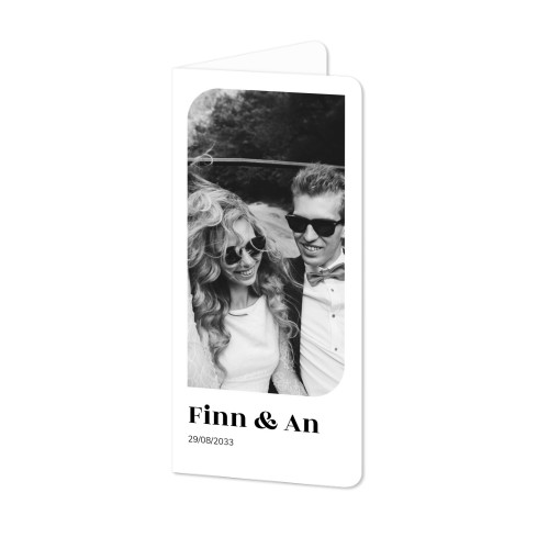 Folded Card Panoramic portrait rounded corners 9,3 x 19,6 cm