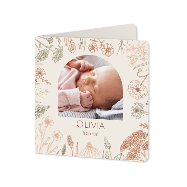 Folded Card square rounded corners 14,3 x 14,3 cm