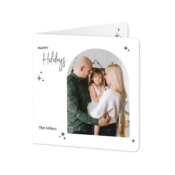 Foldede Fotokort kvadratisk runde hjørner 14,3 x 14,3 cm