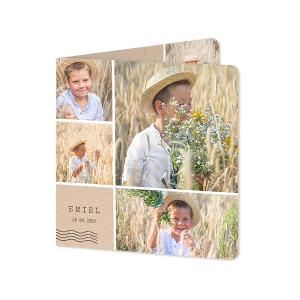 Folded Card square rounded corners 14,3 x 14,3 cm