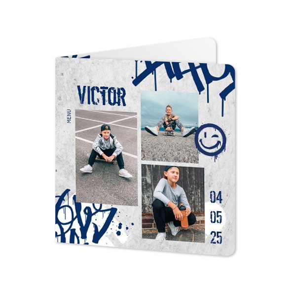Foldede Fotokort kvadratisk runde hjørner 14,3 x 14,3 cm