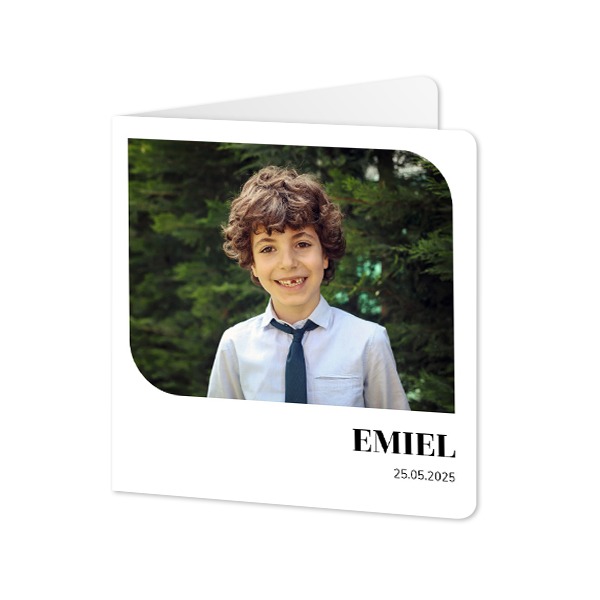 Folded Card square rounded corners 14,3 x 14,3 cm