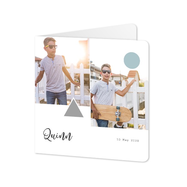 Folded Card square rounded corners 14,3 x 14,3 cm