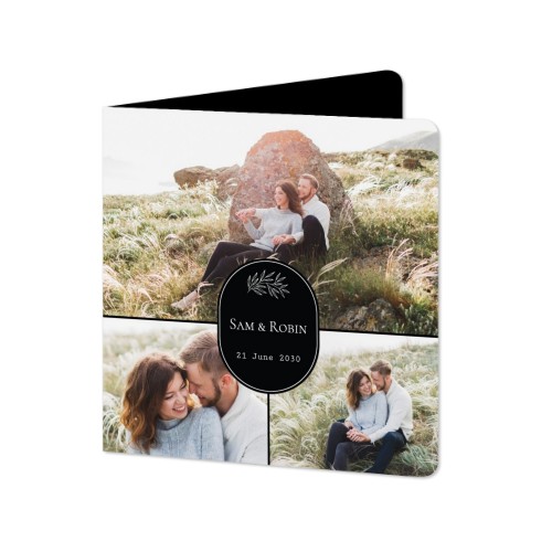 Foldede Fotokort kvadratisk runde hjørner 14,3 x 14,3 cm