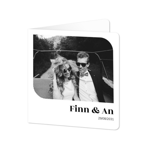 Foldede Fotokort kvadratisk runde hjørner 14,3 x 14,3 cm