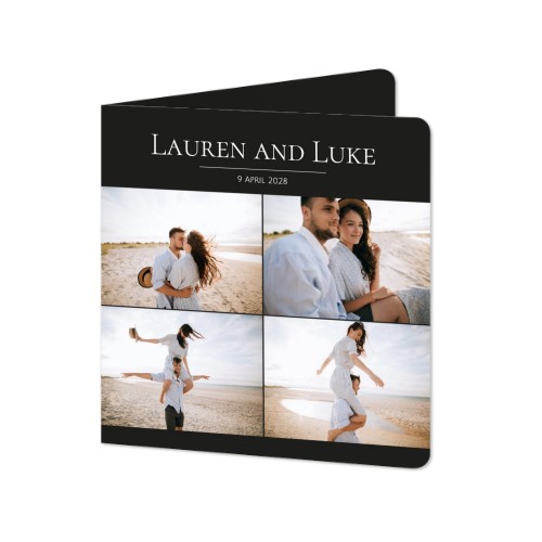 Folded Card square rounded corners 14,3 x 14,3 cm