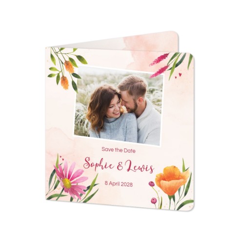 Folded Card square rounded corners 14,3 x 14,3 cm
