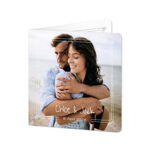 Folded Card square rounded corners 14,3 x 14,3 cm