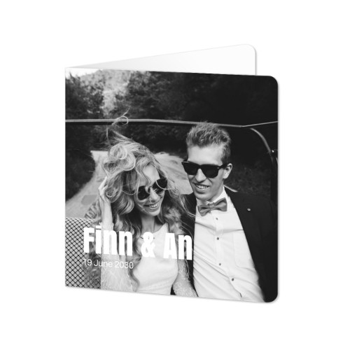 Foldede Fotokort kvadratisk runde hjørner 14,3 x 14,3 cm