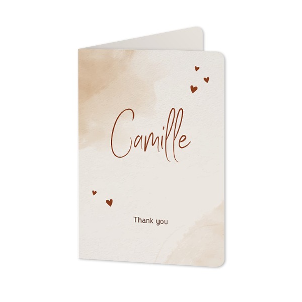 Folded Card portrait rounded corners 10 x 14,3 cm