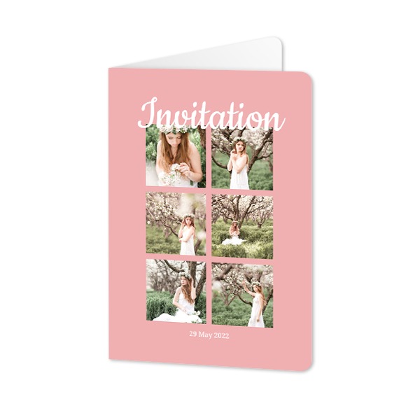 Folded Card portrait rounded corners 10 x 14,3 cm