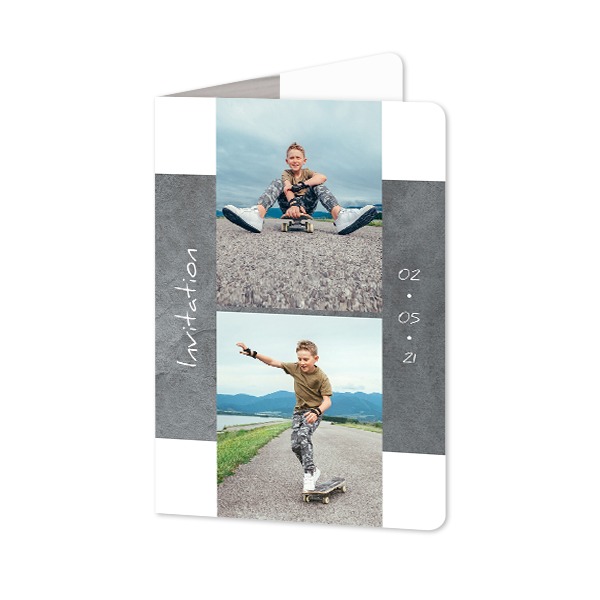 Folded Card portrait rounded corners 10 x 14,3 cm