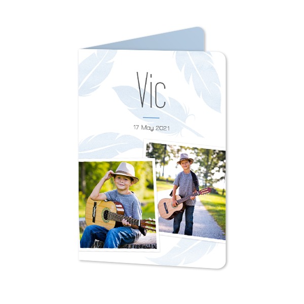 Folded Card portrait rounded corners 10 x 14,3 cm