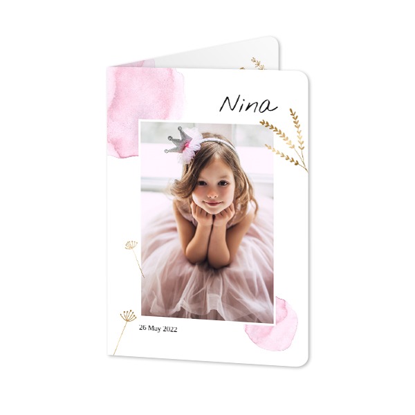 Folded Card portrait rounded corners 10 x 14,3 cm