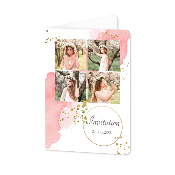 Folded Card portrait rounded corners 10 x 14,3 cm