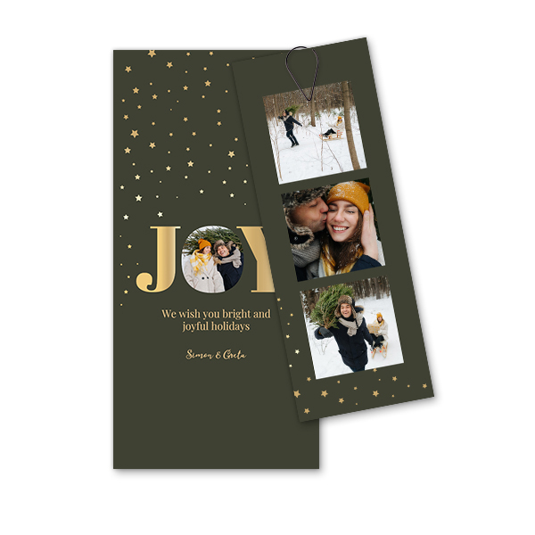 Two-piece card Black - set of 12