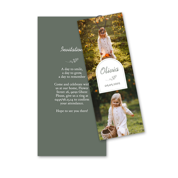 Two-piece card Black - set of 12 (19,6 x 9,3 cm) 