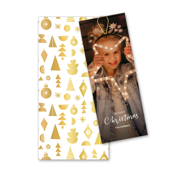 Two-piece card Gold - set of 12